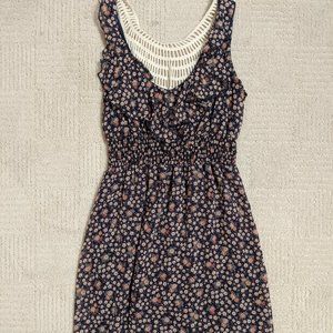 Boho Chic Navy Floral Summer Dress